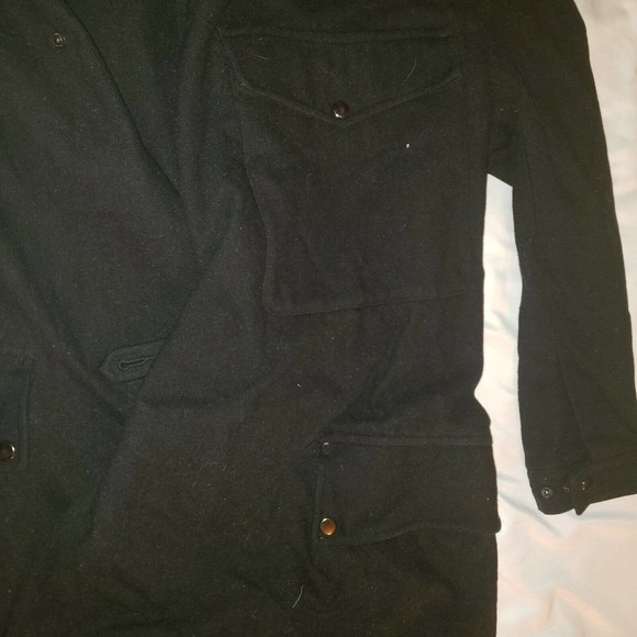 TOPMAN Design Limited Edition Long Trench Black TOPCOAT Size Large - Picture 5 of 11